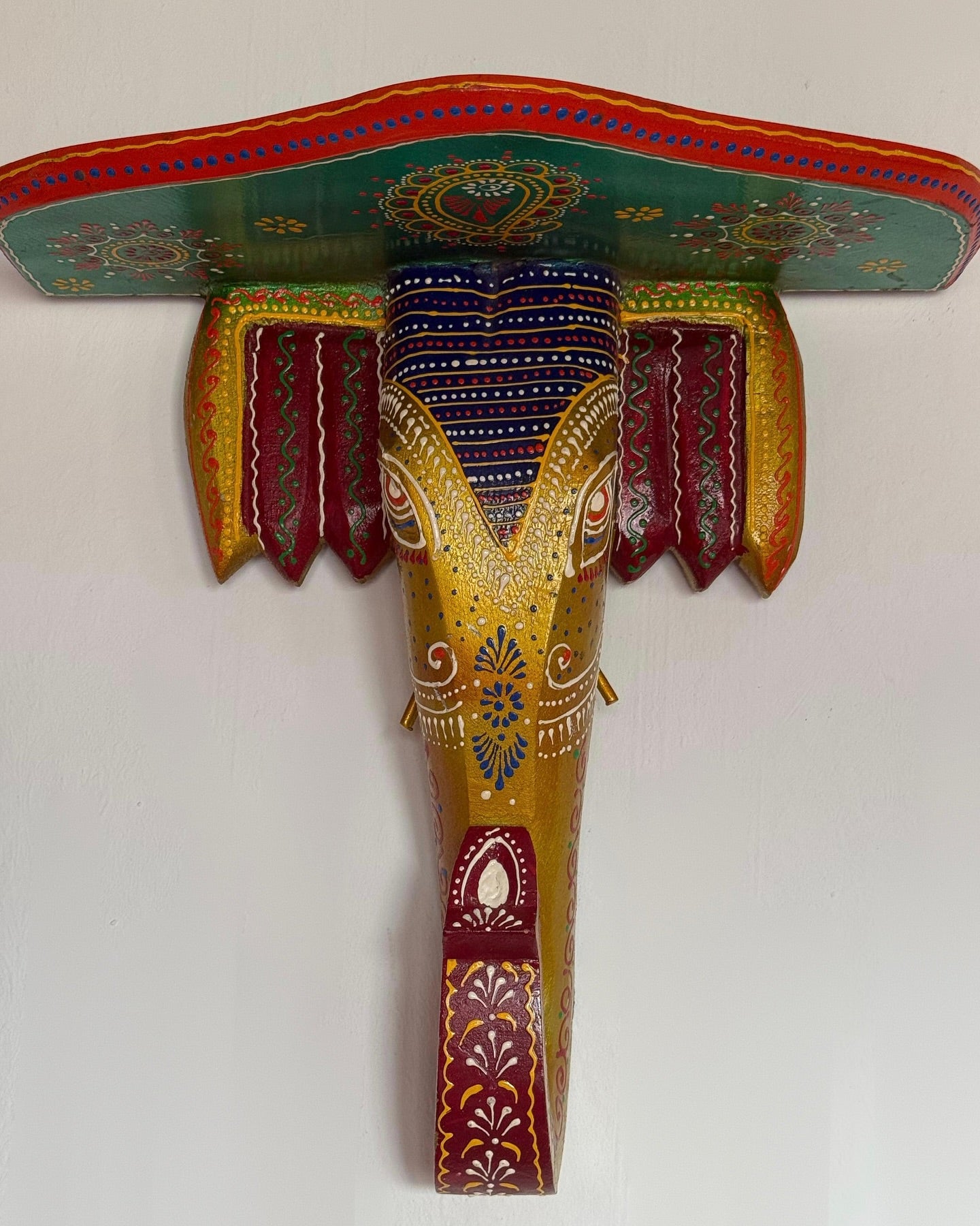 Wooden Ganesh Wall Shelf